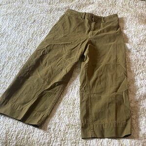 Apiece Apart olive green crop pant